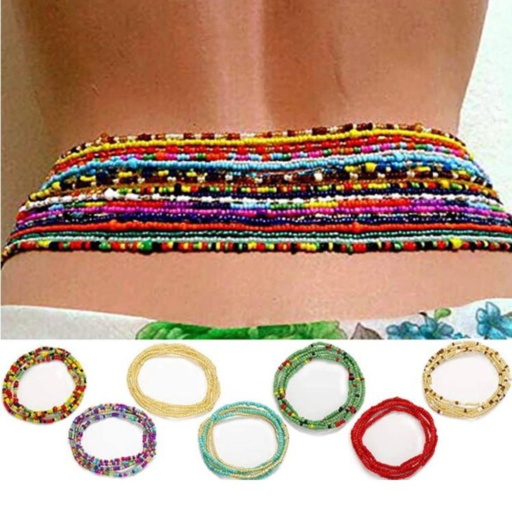 African waist beads 3- pieces random